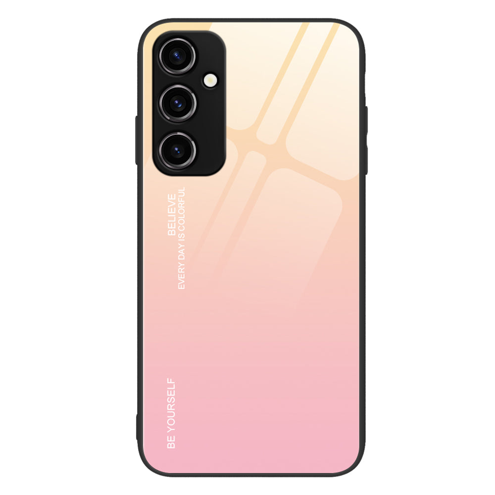 For Samsung Galaxy A34 5G Gradient Color Phone Case Tempered Glass PC TPU Hybrid Shell Shock Absorption Cover For Samsung Galaxy A34 5G Gradient Color Phone Case Tempered Glass PC TPU Hybrid Shell Shock Absorption Cover